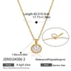 Colar Jieding 18K com Zircônia Única em Aço Titânio, Acessório de Luxo Discreto para Mulheres, Joia Europeia e Americana que Não Desbota, Ornamento de Aço Inoxidável
