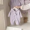Roupa de Uma Peça Outono Inverno Bebê Super Fofa Doce Roupa de Fora de Inverno Jaqueta de Lã de Coral Macacão Quente