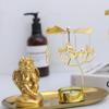 Candelabro Giratorio Vela Aromaterapia Candelabro Linterna Andante Adorno Accesorios Decorativos Madera Interior Estrella Copa para Vela Regalo Romántico
