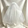 Velo de Novia Estilo Nuevo para Registro de Matrimonio y Propuesta, Velito para Fotografía de Boda, Perla de Imitación Simple, Venta Directa de Fábrica