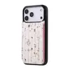 Adecuado para iPhone 17/Air/16/15 con Diseño de Doble Cierre Estampado Apple 17E - Funda de Teléfono Pintada con Ranura para Tarjeta