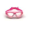 Gafas de Natación Infantiles de Alta Definición, Gafas de Natación Antiniebla para Niñas, Gafas de Marco Grande, Gafas de Natación Cómodas de Silicona de Una Pieza con Tapones para los Oídos