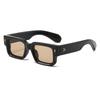 Gafas de sol de PC con montura gruesa europea y americana, montura cuadrada moderna, gafas de comercio exterior, decoración de remaches personalizada, gafas de sol transfronterizas 99030
