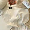 7A Calcinhas Femininas Antibacterianas de Cintura Média Sem Costura Atacado Feminino Alta Elasticidade Pele de Leite Pele de Gelo Menina Forro de Seda de Amora Calcinhas Femininas