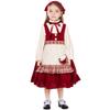 Niños vendiendo cerillos disfraz de niña pequeña actuación teatral granjera pastoral civil ropa pobre