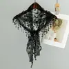 Nuevo Pañuelo Triangular Multifuncional para Mujer Hijab Malla de Encaje Nupcial Velo Pequeño Ropa a Juego para Vestido de Novia