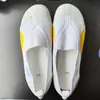 Zapatos de Interior para Jardín de Infancia Canasta de Graduación Defectuosa para Niños Zapatos de Lona Blancos para Adultos de Una Pierna para Interior