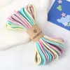 Cuerda de algodón de color degradado de 4 mm, cuerda de algodón trenzada en el núcleo para collares y pulseras hechas a mano DIY, cuerda de tejido degradado