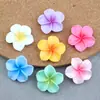 Accesorios Brillantes de Resina de Plumeria Frescos y Dulces Lindos Accesorios para el Cabello DIY Pasador de Flor Cuerda para el Cabello Accesorios de Flor de Cinco Pétalos