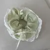 Encaje Cuadros Verdes Encaje Anillo para el Pelo Intestino Grueso Anillo para el Pelo de Mujer Accesorios para el Cabello de Gama Alta Lazo para Cola de Caballo Baja Pelo Grande Titular