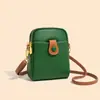 2022 Nuevo Nicho Primera Capa Piel de Vaca Bolsa para Teléfono Móvil de Cuero Genuino para Mujer Bolso Pequeño Cruzado Casual Monedero Multifuncional