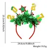 Navidad Dibujos Animados Muñeco de Nieve Reno Diadema de Rayas de Colores Decoración para Fiestas Infantiles Copo de Nieve Diadema de Gorro de Navidad