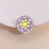 Broches Divertidos Temáticos de Inglés Europeo y Americano, Insignias Metálicas, Accesorios para Ropa, Pines de Solapa, Patrones Geométricos Redondos, Venta al por Mayor de Fábrica