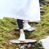 Impermeable no desechable Estilo largo engrosado A prueba de tormentas ligero portátil Impermeable de EVA Poncho impermeable para niños Impermeable para adultos