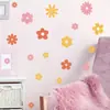 Pegatinas de Pared Autoadhesivas de Flores Pequeñas de Colores Caricaturescos Estilo Niña Habitación Infantil Guardería Pegatinas Decorativas BR0826C