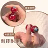 Juguete de Calabaza de Piel Roja para Girar con los Dedos, Calabaza para Aliviar el Estrés, Juguete para Jugar con la Punta de los Dedos, Pequeño Adorno Artesanal para Girar con la Mano