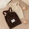Vestido Suspensório de Bolso Simples Cão da Sorte Novo Outono e Inverno Vestido para Pets Gatos e Cães Pequenos a Médios