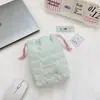 6921 Bolsa de Armazenamento com Cordão Acolchoada Coração Macaron, Estojo Protetor para Câmera Polaroid, Bolsa de Armazenamento para Cosméticos e Pequenos Itens