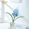 Direto da Fábrica Tricô à Mão Fio de Jacinto Tecido Flor Artificial Produto Acabado Decoração de Casa Personalizável em Lotes Pequenos