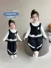 Conjunto Elegante de Otoño para Niñas de Manga Larga 2026 Nuevo Conjunto de Tres Piezas de Mezclilla a la Moda para Niños Ropa Moderna para Bebés de Primavera y Otoño