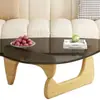 Mesa de Café de Cristal Apartamento Pequeño Sala de Estar Hogar Moderno Minimalista Nórdico Transparente Minimalista Isamu Noguchi Creativa Redonda Mesa de Té
