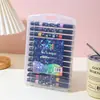 Plumón acrílico de doble punta con glitter transfronterizo, bolígrafo de acuarela para arte de punta suave de doble color, plumón fluorescente glit