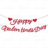 Decoración para fiesta de San Valentín, bandera en forma de corazón, cinturón con sabor a flor de amor XO, diseño de temática de boda, corona, adornos colgantes