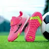 Zapatos de Fútbol para Niños con Tacos Niños Niñas TF Tacos Cortos Estudiantes de Primaria Antideslizantes Césped Artificial Fútbol Juvenil para Entrenamiento