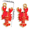 Joyería de Acero Inoxidable de Venta Caliente Transfronteriza Colgantes Pequeños Pinzas de Cangrejo Esmalte Dijes Collar Pulsera Accesorios de Decoración DIY