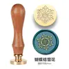 Capítulo Único Navideño Mango de Palo de Rosa Muñeco de Nieve Copo de Nieve Sello de Barniz de Fuego Juego Combinado Venta al por Mayor