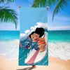 Toalha de Praia Ponto Cruz Europeia e Americana Transfronteiriça, Toalha de Banho Infantil Classe A de Microfibra de Secagem Rápida, Secagem Rápida, Altamente Absorvente, Toalha Grande