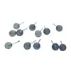 Pendientes de Piedra Lunar Azul Natural Estilo Medieval para Mujer, Elegantes Pendientes Minimalistas Versátiles para el Día a Día con Forma de Frijol de Plata de Ley 925