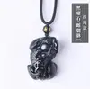 Colgante de obsidiana natural overlord Colgante piqiu de cristal llavero collar de jade colgante para hombres y mujeres joyería