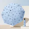 Paraguas Automático para Mujer, Fresco y Elegante, Color Crema, Paraguas Plegable para el Sol, Recubrimiento Negro para Protección Solar, Protección UV, Sombrilla, Doble Uso para Sol y Lluvia