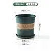 Vaso Grande de Resina Respirável de Perfil Alto de Galão, Vaso de Flores de Plástico Espesso e Durável com Prato para Plantio