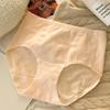 Ropa interior de algodón sin costuras para mujer, talla grande, seda morera 7A, antibacteriana, cintura alta, abdomen, venta al por mayor