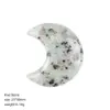 Ornamento de Lua de Cristal Natural de 30mm Decoração Criativa para Mesa de Casa Ornamento Crescente Sem Furo de Jade Ágata