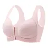 Sutiã de tamanho grande, com fecho frontal ajustável, push-up, close-up, costas bonitas, confortável, esportivo, sem costura, sem aro de aço, fino, para mulheres