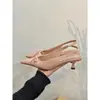 ¡Rosa puramente deseable! Elegantes sandalias de charol con punta fina y tacón de gatito para mujer, primavera 2025, adecuadas para ir al trabajo, con punta cerrada y talón abierto