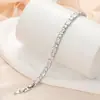 Moda transfronteiriça Coringa novo simples luxo leve micro cravejado zircônia pulseira acessórios da moda corrente tênis corrente de tesouro cor atacado