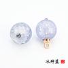 Pies de cobre de vidrio cárdigan cheongsam para mujer joyería costura a mano hebilla de color forma de flor abrigo abrigo camisa camisa botón de camisa