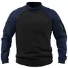 Comércio Exterior Transfronteiriço Masculino Gola Alta Zíper Manga Longa Tática Moletom Pulôver Lã Polar Jaqueta Quente