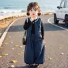 Conjunto de tres piezas para niña estilo coreano con chaleco ribeteado, colección primavera/otoño, nueva moda 2026, atuendo elegante para niñas pequeñas