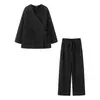 Exportação Transfronteiriça Roupas Femininas Outono e Inverno 2025 Estilo Europeu e Americano Estilo Kimono Jaqueta de Algodão + Conjunto de Calça de Algodão Feminino F825150