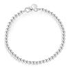 Comércio exterior exportação banhado a prata moda 4mm contas pulseira coreano venda quente em estoque fornecimento pulseira atacado YH0321
