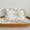 Almohada pequeña de algodón con encaje floral fresco, gasa arrugada Clase A, núcleo de almohada para siesta de bebé en jardín de infancia, núcleo de una sola pieza