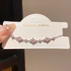 Exquisita y Dulce Pulsera de Flor de Zircón Dopamina, Pulsera de Lujo Ligero de Gama Alta, Accesorio de Mano de Moda Versátil Estilo Ins para Mujeres