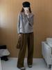 Precioso y Elegante Abrigo de Cachemir Doble Faz para Mujer 2026 Primavera y Otoño Estilo Coreano Abrigo Corto Holgado de Lana para Figuras Pequeñas