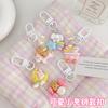 Llavero de resina con forma de corazón para niña, colgante con forma de luna y estrella, ideal como regalo para novia.