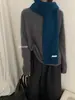Bufanda australiana 100% lana pura transfronteriza para mujer, cálida para otoño e invierno, color liso, versátil, bufanda tejida para pareja, fabricante